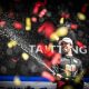 Antonio Felix da Costa, TAG Heuer Porsche Formula E Team, 1st position, sprays champagne on the podium