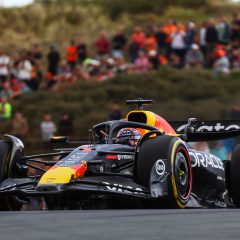 ZANDVOORT, NETHERLANDS - AUGUST 29: Max Verstappen of the Netherlands driving the (1) Oracle Red Bull Racing RB21 on track during practice ahead of the F1 Grand Prix of Netherlands at Circuit Zandvoort on August 29, 2025 in Zandvoort, Netherlands. (Photo by Joe Portlock/Getty Images) // Getty Images / Red Bull Content Pool // SI202508290337 // Usage for editorial use only //