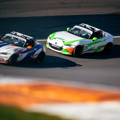 LEON VAN VERSEVELD - Mazda MX-5 - Dekker Racing / Mazda MX-5 Cup - MEES HOUBEN - Mazda MX-5 - MV Motorsport / Mazda MX-5 Cup - Trophy of the Dunes at  Zandvoort, The Netherlands, September, 28, 2025, Photo: Rob Eric Blank
