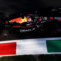 MONZA, ITALY - AUGUST 30: Max Verstappen of the Netherlands driving the (1) Oracle Red Bull Racing RB20 on track during practice ahead of the F1 Grand Prix of Italy at Autodromo Nazionale Monza on August 30, 2024 in Monza, Italy. (Photo by Lars Baron/Getty Images) // Getty Images / Red Bull Content Pool // SI202408301381 // Usage for editorial use only //