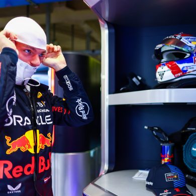MONZA, ITALY - AUGUST 31: Max Verstappen of the Netherlands and Oracle Red Bull Racing prepares to drive in the garage during final practice ahead of the F1 Grand Prix of Italy at Autodromo Nazionale Monza on August 31, 2024 in Monza, Italy. (Photo by Mark Thompson/Getty Images) // Getty Images / Red Bull Content Pool // SI202408310121 // Usage for editorial use only //
