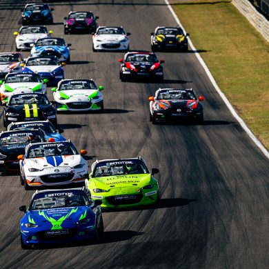 MARCEL DEKKER - Mazda MX-5 - Dekker Racing / Mazda MX-5 Cup -LEON VAN VERSEVELD - Mazda MX-5 - Dekker Racing / Mazda MX-5 Cup - DELANO DE KETELE - Mazda MX-5 - DDK Motorsport / Mazda MX-5 Cup - XAVIER VAN DER SCHOOT - Mazda MX-5 - JW Raceservice / Mazda MX-5 Cup - Voorjaarsraces at GP Circuit, Zandvoort, The Netherlands, April, 6, 2025, Photo: Rob Eric Blank