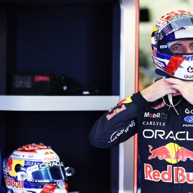 BAHRAIN, BAHRAIN - FEBRUARY 11: Max Verstappen of the Netherlands and Oracle Red Bull Racing prepares to drive in the garage during day one of F1 Testing at Bahrain International Circuit on February 11, 2026 in Bahrain, Bahrain. (Photo by Mark Thompson/Getty Images) // Getty Images / Red Bull Content Pool // SI202602115412 // Usage for editorial use only //