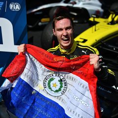 MELBOURNE, AUSTRALIA - MARCH 07: Race winner Joshua Durksen of Paraguay and Invicta Racing (2) celebrates in parc ferme during the Round 1 Melbourne Sprint race of the Formula 2 Championship at Albert Park Circuit on March 07, 2026 in Melbourne, Australia. (Photo by James Sutton - Formula 1/Formula 1 via Getty Images)