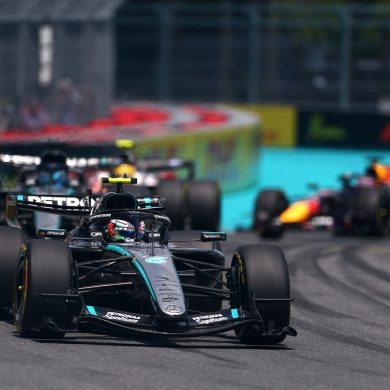 Miami Grand Prix, Saturday, Getty Images MIAMI, FLORIDA - MAY 02: Andrea Kimi Antonelli of Italy driving the (12) Mercedes AMG Petronas F1 Team W17 on track during the Sprint ahead of the F1 Grand Prix of Miami at Miami International Autodrome on May 02, 2026 in Miami, Florida. (Photo by Clive Mason/Getty Images)