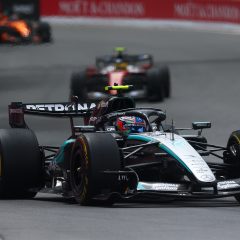 Canadian Grand Prix, Saturday, Getty Images MONTREAL, QUEBEC - MAY 23: Andrea Kimi Antonelli of Italy driving the (12) Mercedes AMG Petronas F1 Team W17 on track during the Sprint ahead of the F1 Grand Prix of Canada at Circuit Gilles-Villeneuve on May 23, 2026 in Montreal, Quebec. (Photo by Clive Mason/Getty Images)