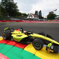 SPA, BELGIUM - JULY 17: Rafael Camara of Brazil and Invicta Racing (1) on track during qualifying ahead of Round 8 Spa-Francorchamps of the Formula 2 Championship at Circuit de Spa-Francorchamps on July 17, 2026 in Spa, Belgium. (Photo by Dom Gibbons - Formula 1/Formula 1 via Getty Images)
