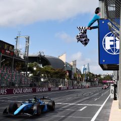 BAKU, AZERBAIJAN - SEPTEMBER 25: <> during the Round 12 Baku Sprint race of the Formula 2 Championship at Baku City Circuit on September 25, 2026 in Baku, Azerbaijan. (Photo by James Sutton - Formula 1/Formula 1 via Getty Images)